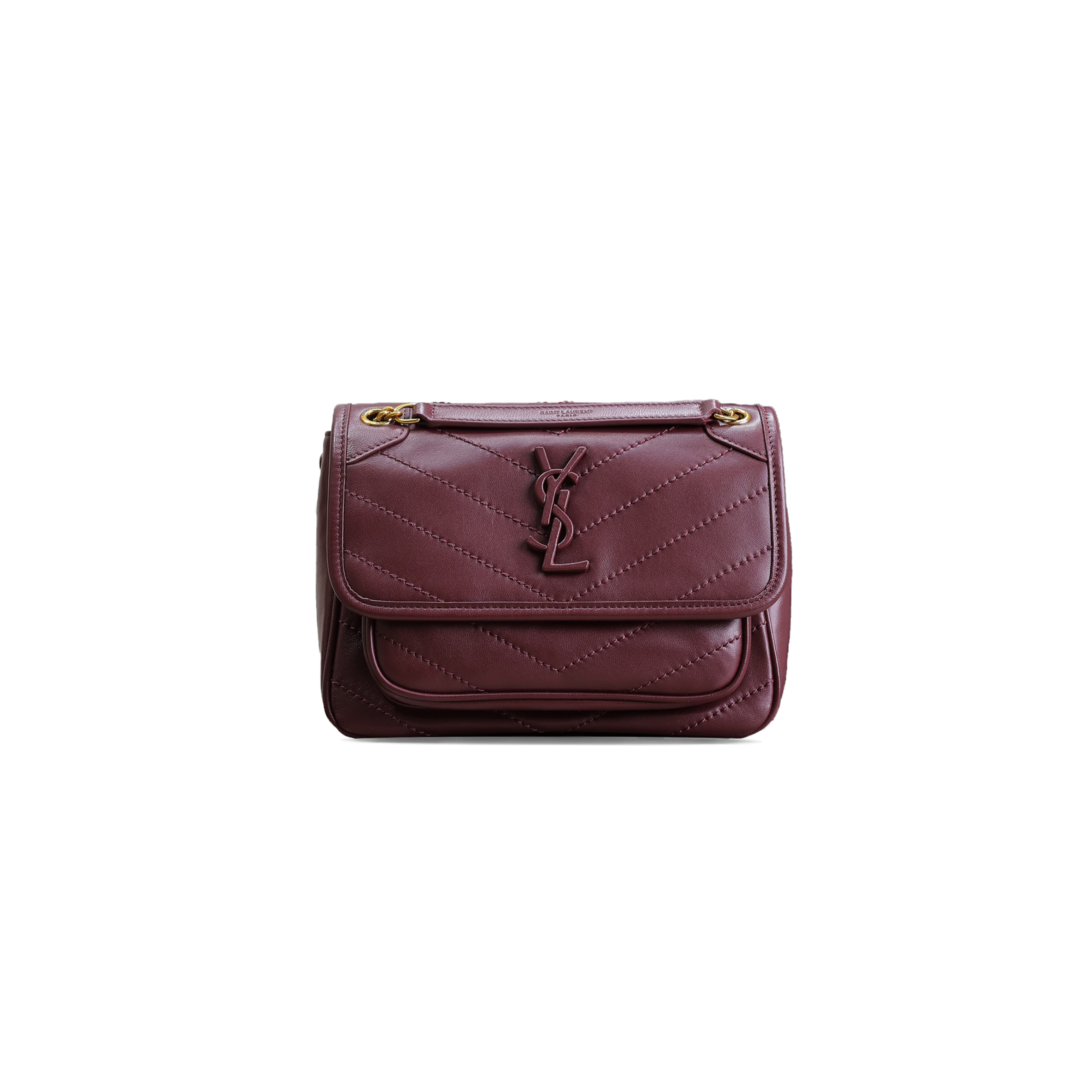 YSL NIKI SMALL CHAIN BAG IN LAMBSKIN 533037100235417 (22*16.5*7.5cm)